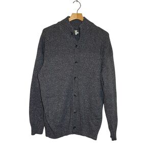 The Normal Brand Men’s Charcoal Cardigan Sweater | Soft Knit, Casual Classic